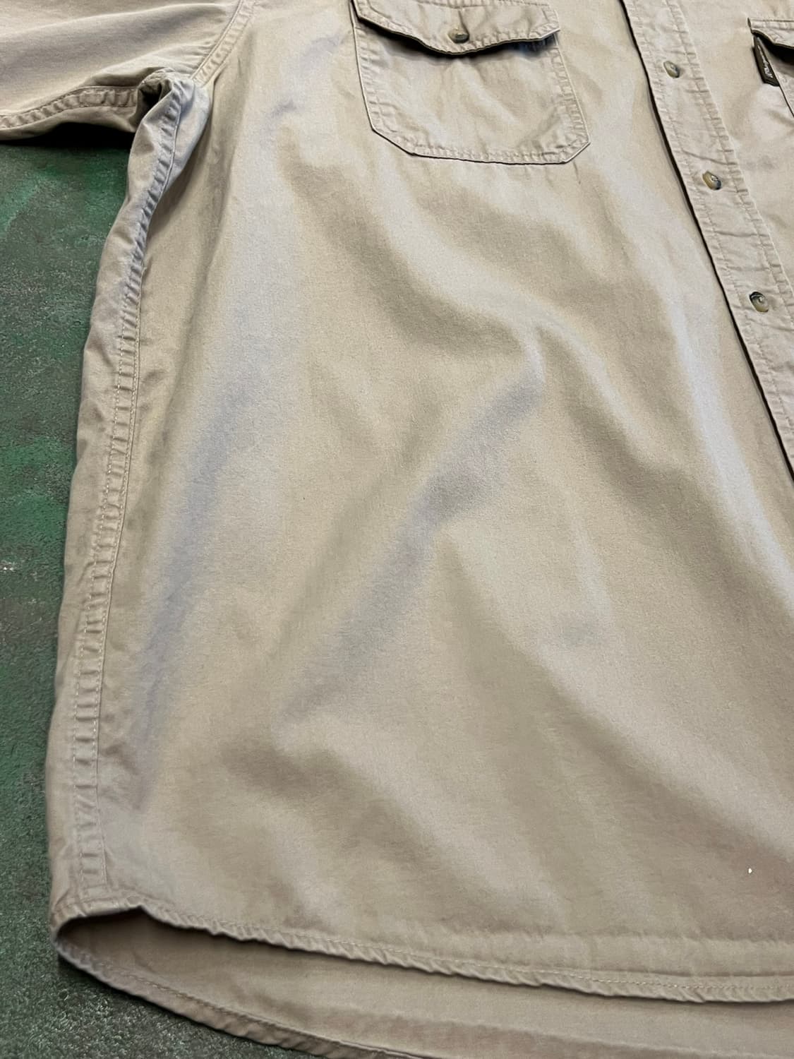 [XL] 랭글러 반팔 워크 셔츠 베이지 더블포켓 셔츠 Wrangler 상품이미지4