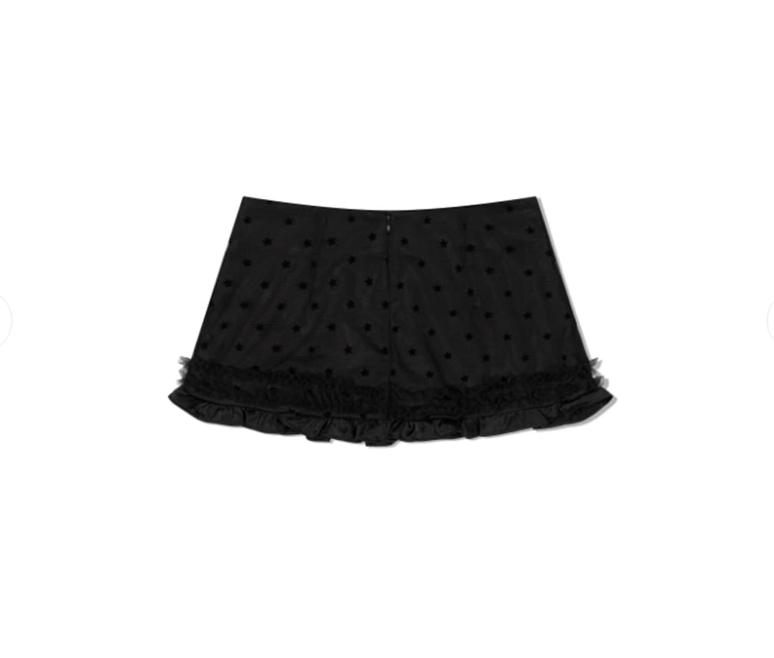MESH STAR RUFFLE MINI SKIRT 상품이미지1
