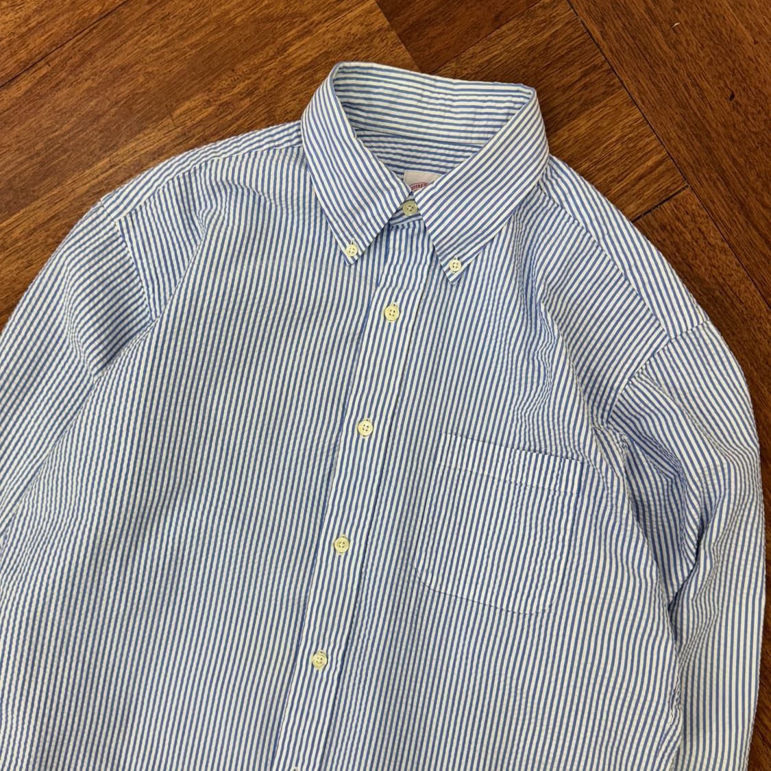M(100) 브룩스브라더스 시어서커 스트라이프 남방 셔츠  상품이미지3