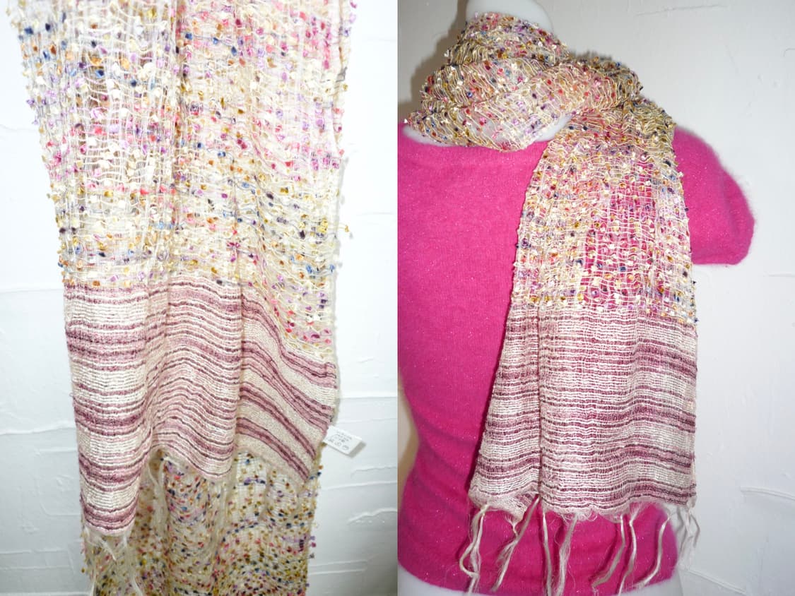 Pink striped muffler 상품이미지1
