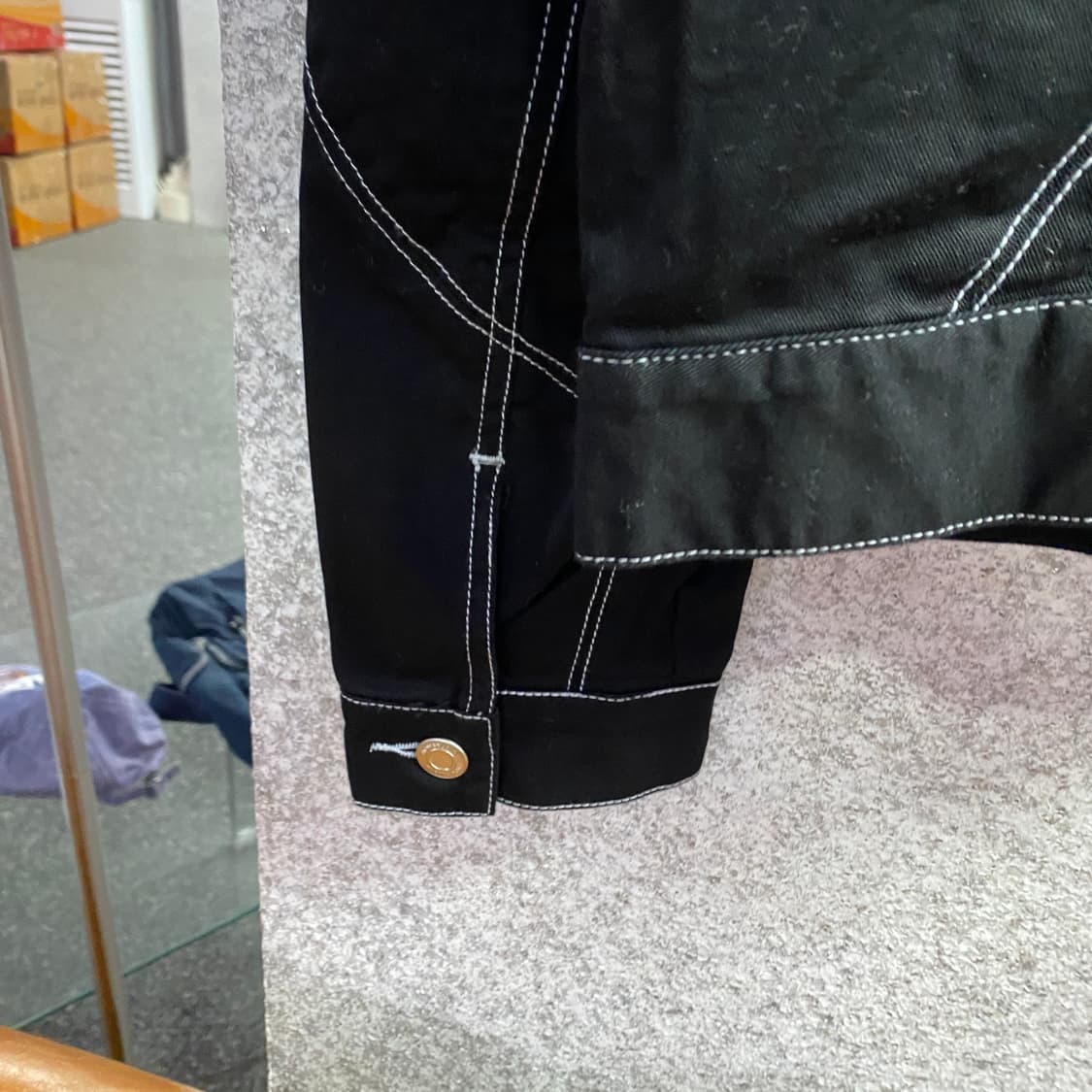 노매뉴얼 스티치 워크 블랙 자켓 B4528 상품이미지6