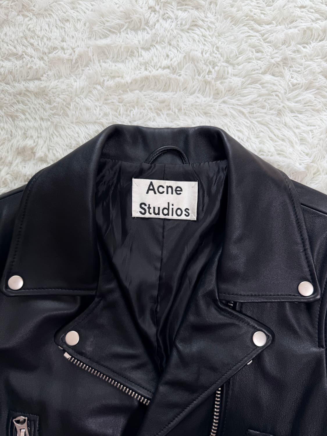 아크네 스튜디오 MINI DASHER 가죽 자켓 38 상품이미지10