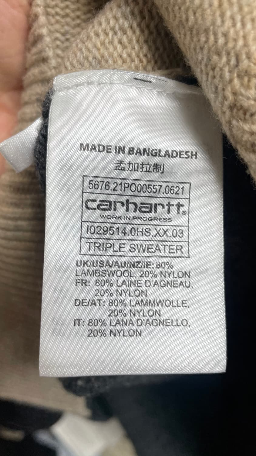 칼하트wip triple sweater 니트(L) 상품이미지4