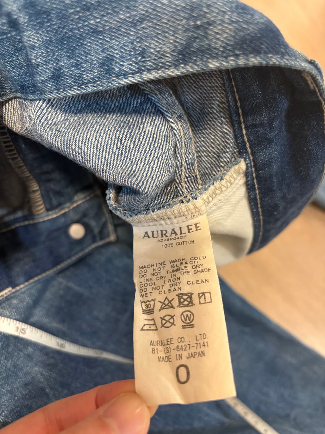 오라리 페이디드 셀비지 데님 상품이미지5