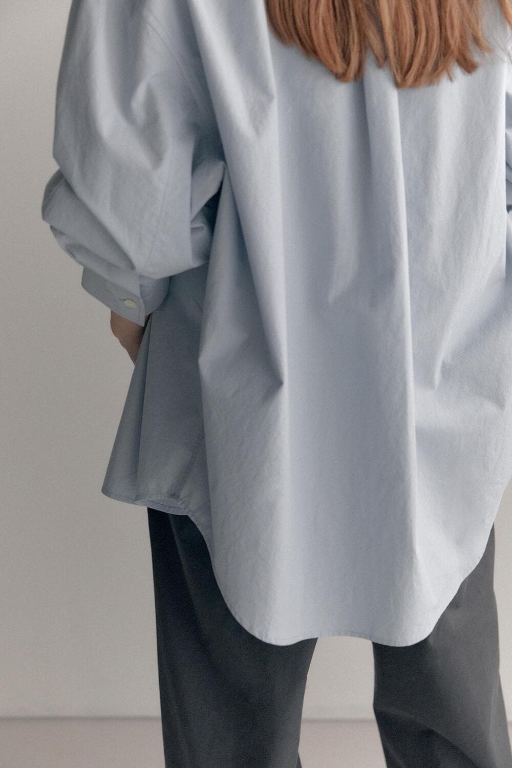 새상품) 로우클래식 LC COTTON SHIRT - BLUE 상품이미지4