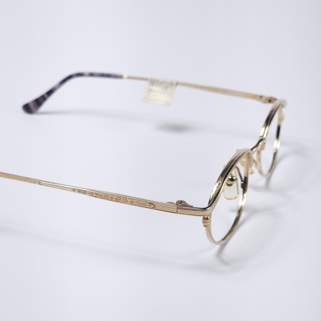 90년도 22K 도금 올드빈티지 오벌형 안경테 상품이미지6