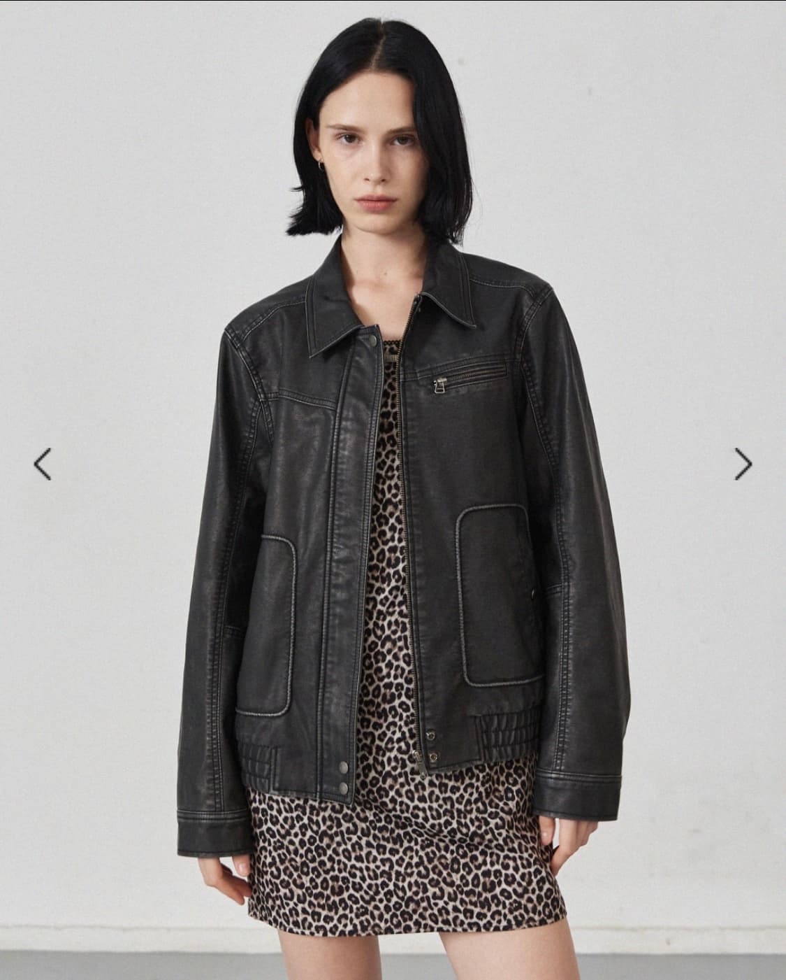 르가넷 레더자켓 DISTRESSED LEATHER JACKET 상품이미지1