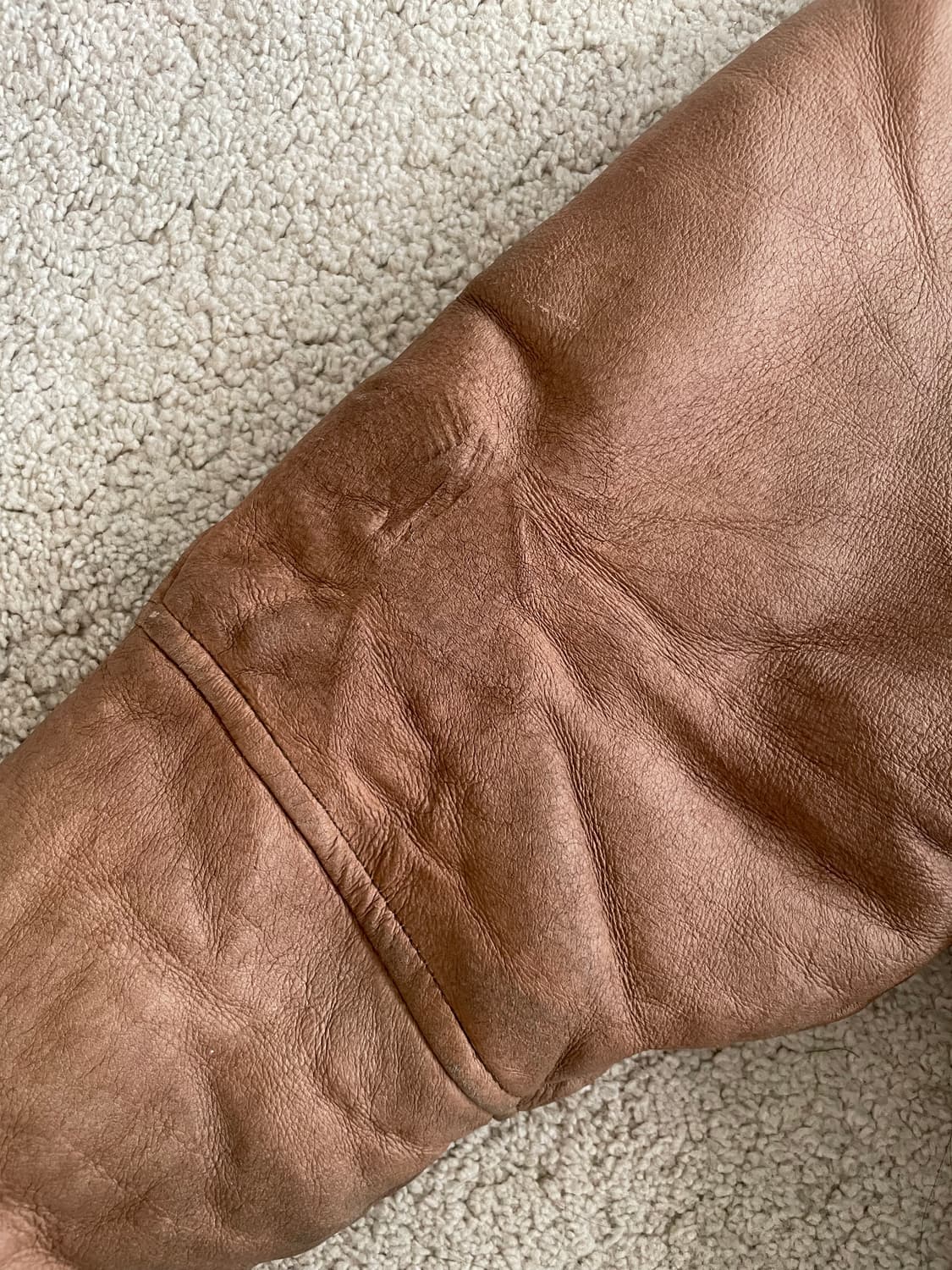 vintage 90s shawl collar crop leather jk 상품이미지8