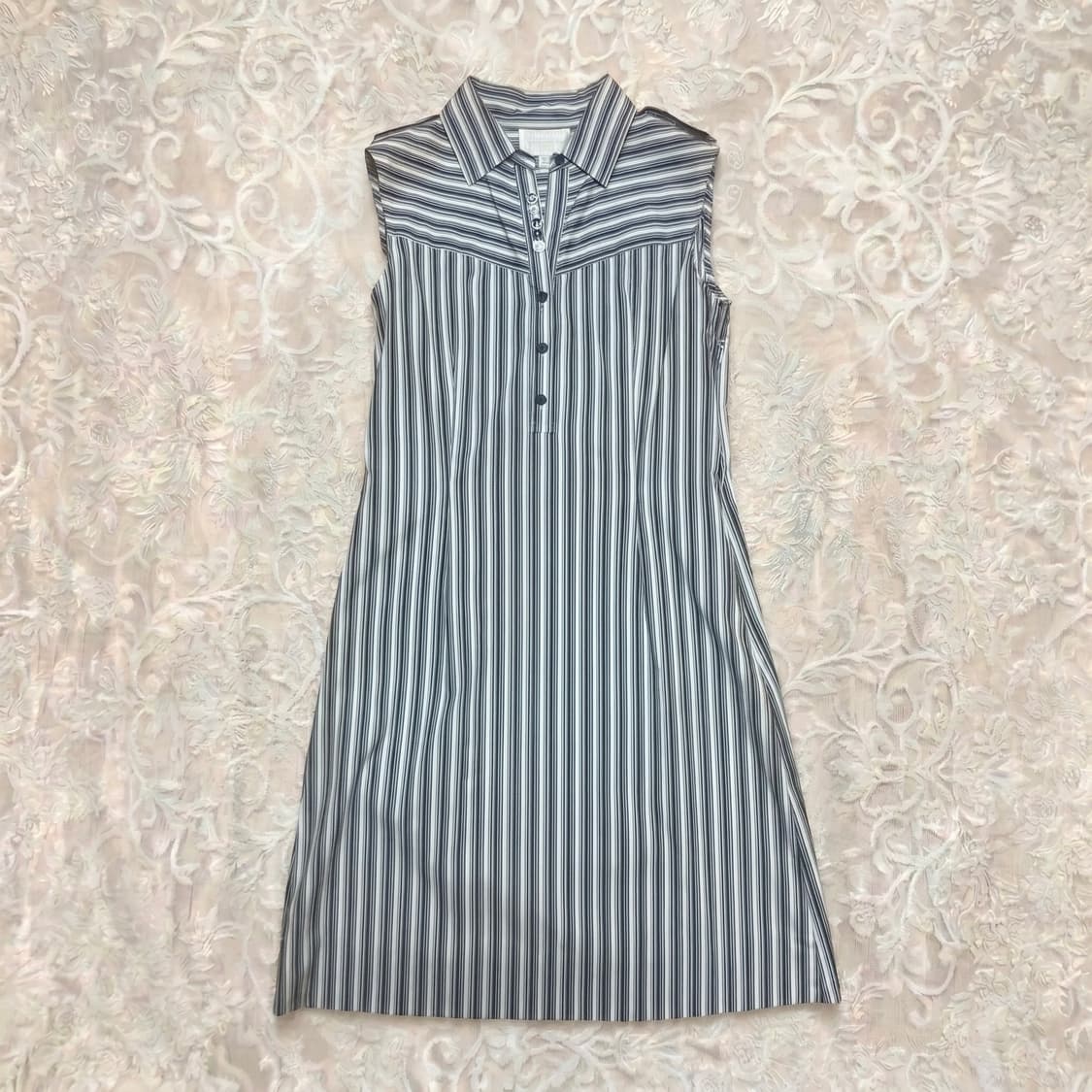 Mixed button stripe dress 상품이미지2