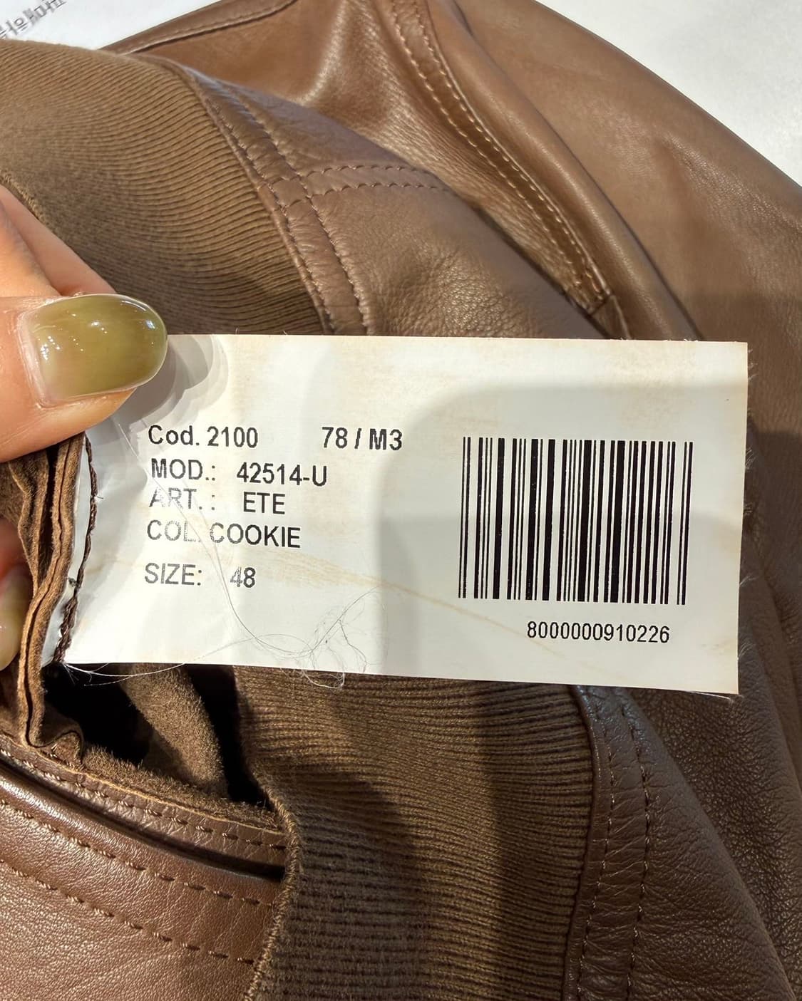 살바토레 산토로 브라운 쉽스킨 레더 자켓  상품이미지9