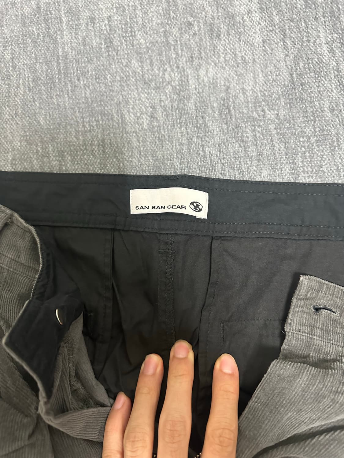 (1) 산산기어 코듀로이 팬츠 차콜 블랙 상품이미지5