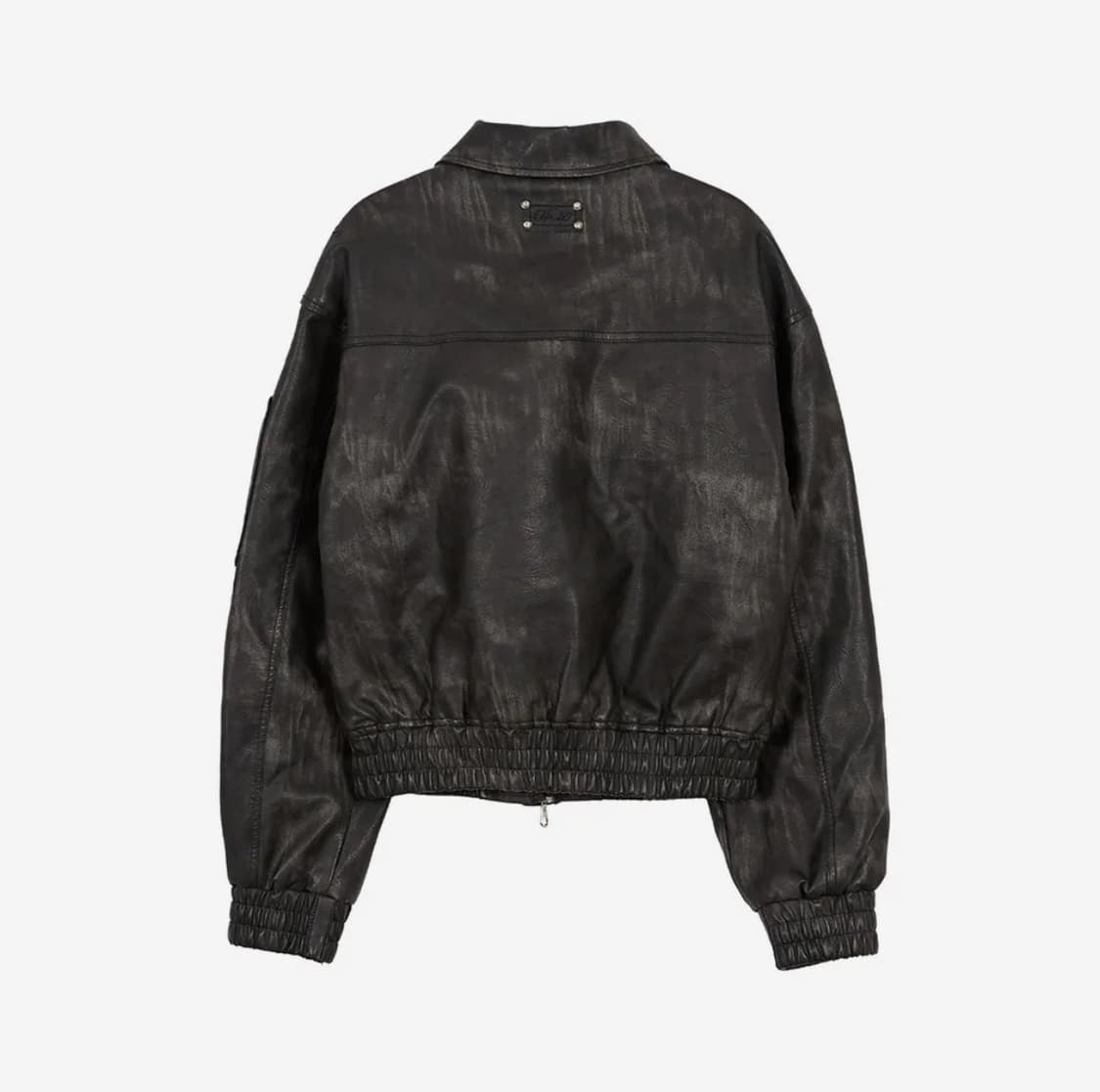 일리고 워시드 레더 봄버 자켓 상품이미지2