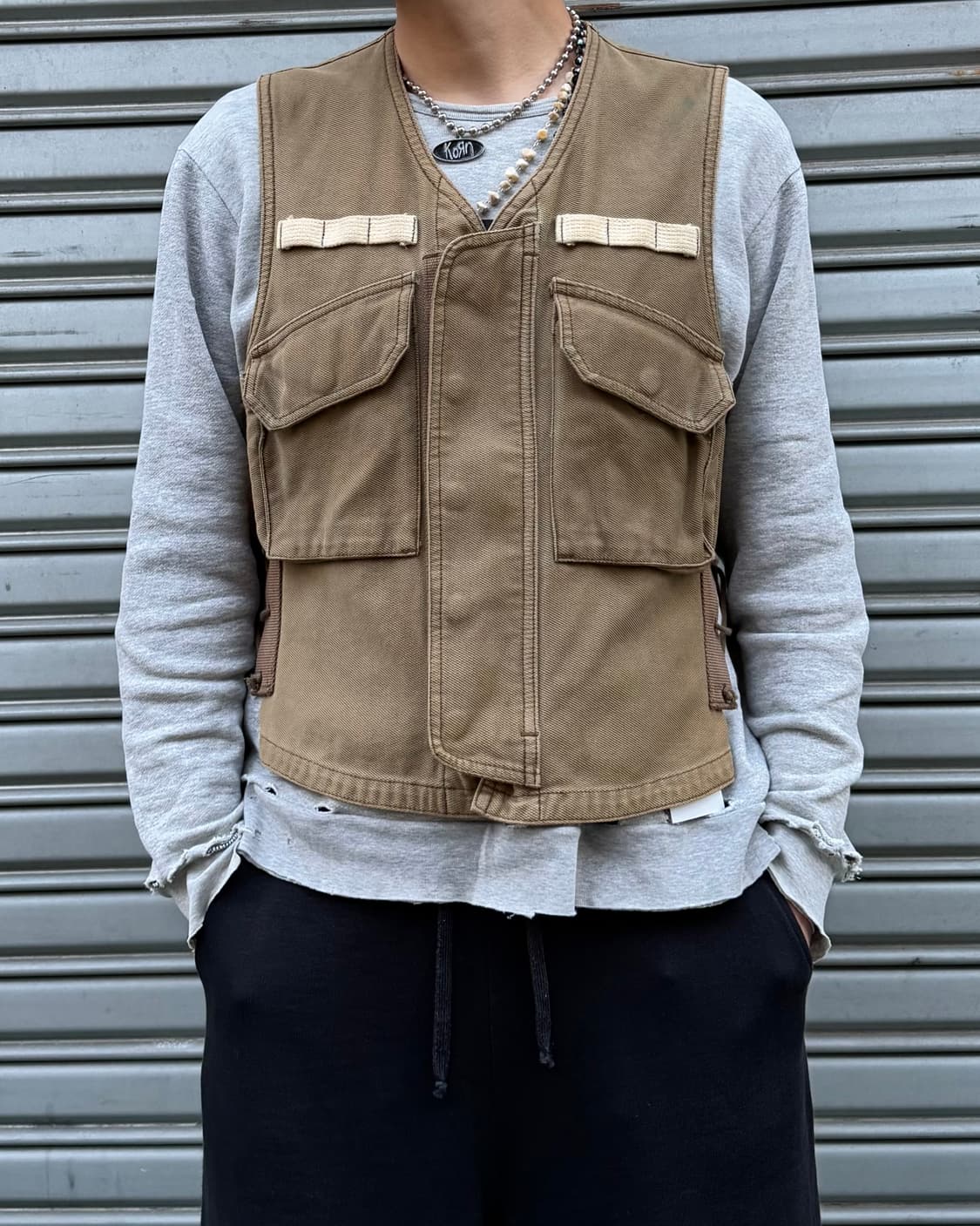 90s 히스테릭 글래머 ‘KINKY JEANS' M69 플락 베스트 상품이미지8