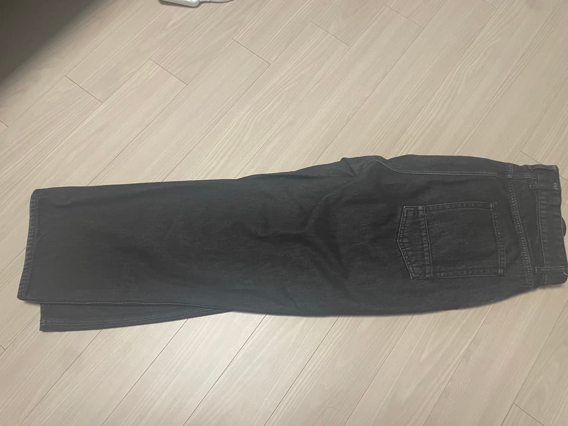 러프사이드 드레이프 데님팬츠 블랙 3사이즈 상품이미지3