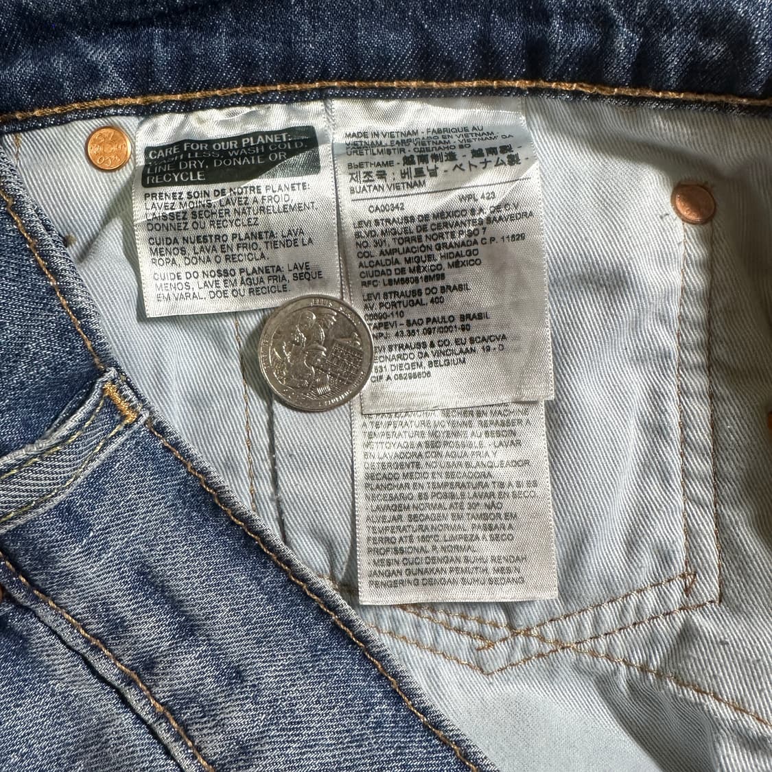 리바이스 프리미엄 가죽 패치 테이퍼드 핏 502 W34 상품이미지7