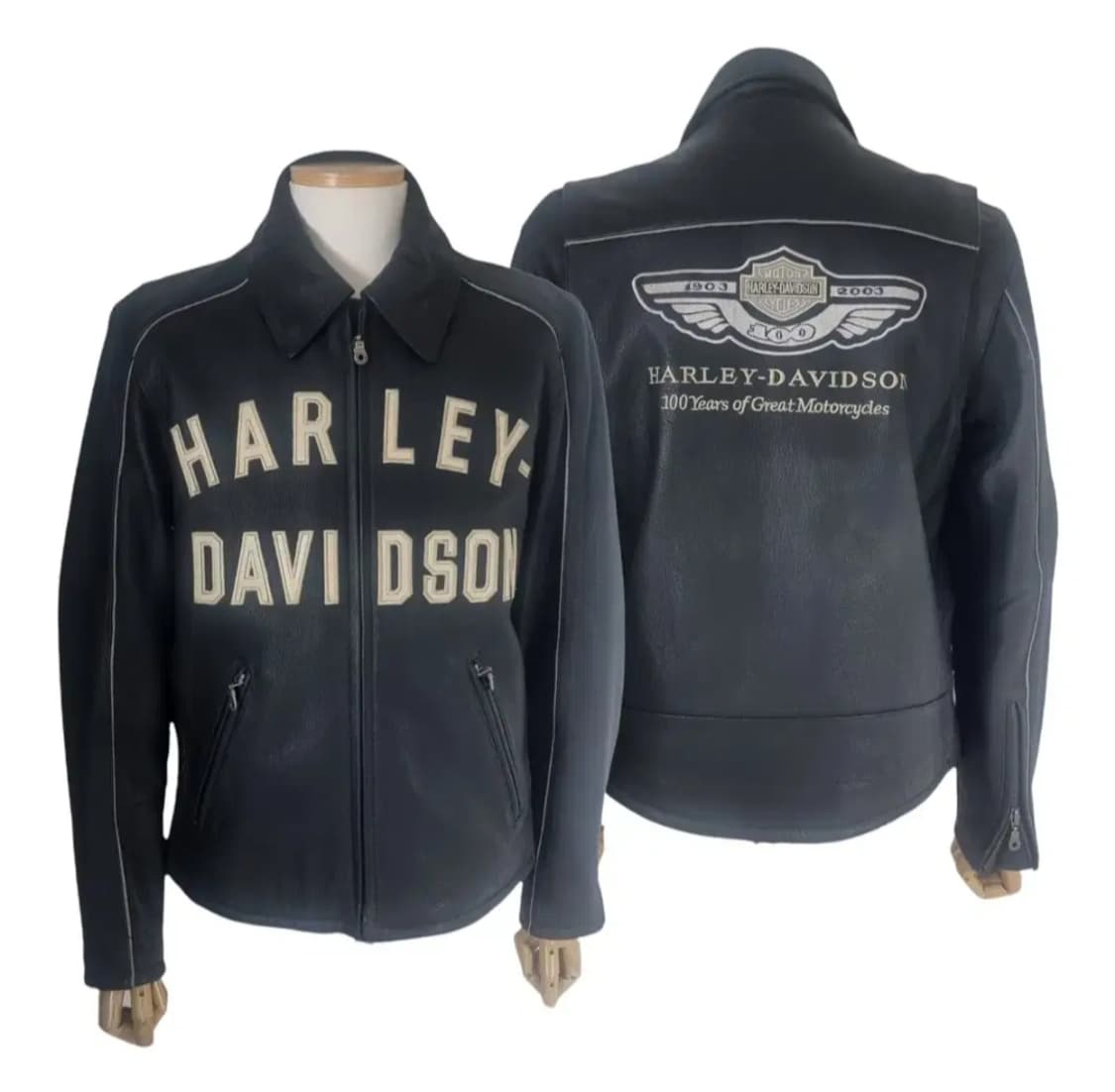 (M) 03년 할리데이비슨 100주년 라이더자켓 할리데이비슨가죽자켓 상품이미지1