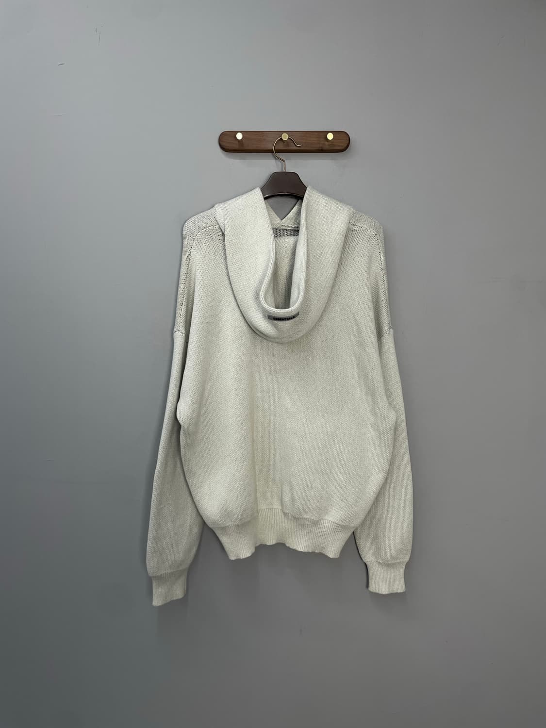 에센셜 풀오버 오트밀 니트 후드티 H1184 상품이미지4