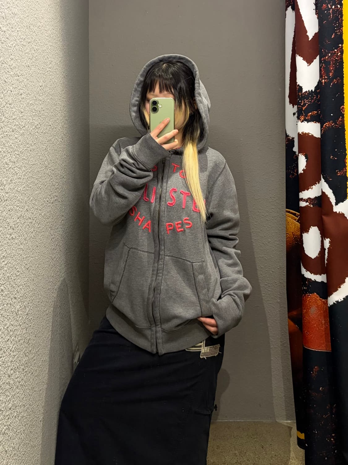 홀리스터 핑크 그레이 후드집업 상품이미지2