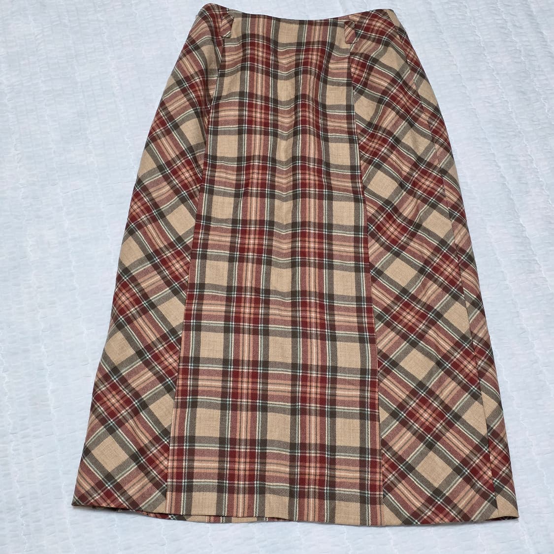 VIVID 패치워크st 체크무늬 가을무드 모리걸 롱스커트 상품이미지2