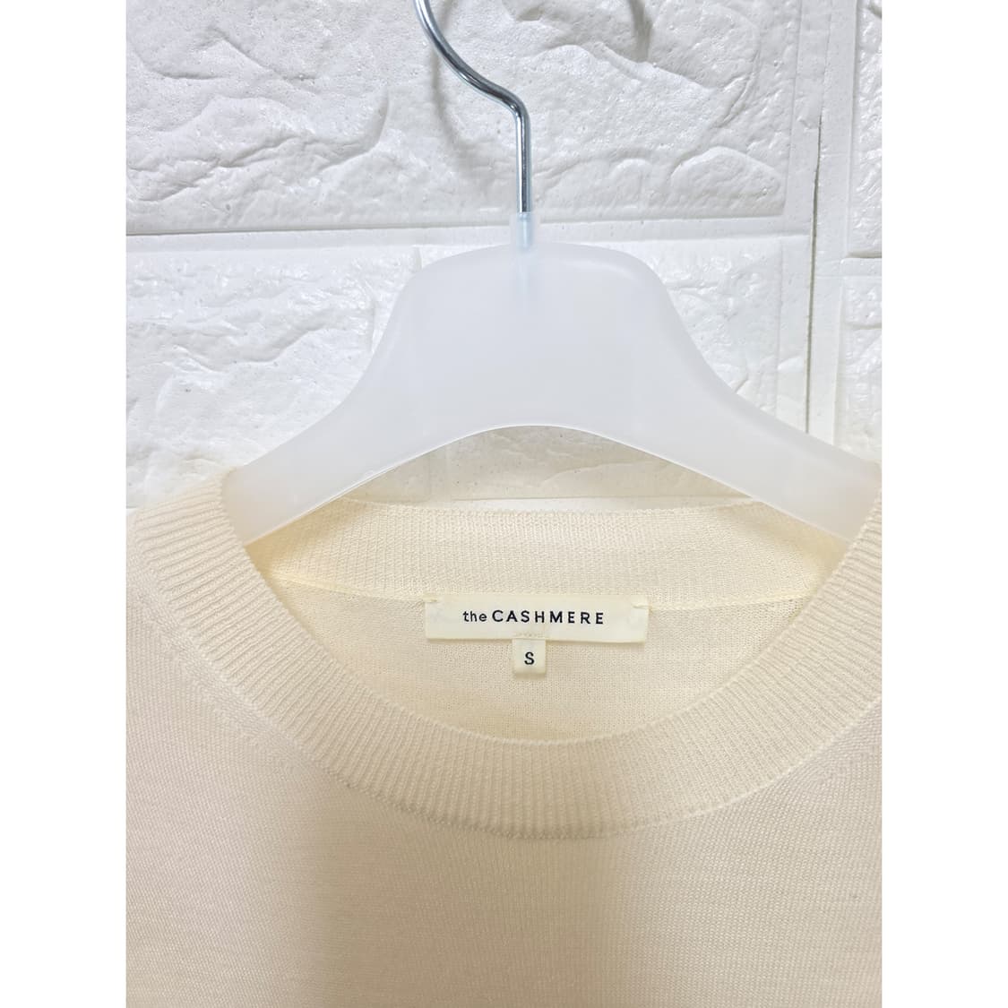 S 한섬 the CASHMERE 니트 반팔티 상품이미지2