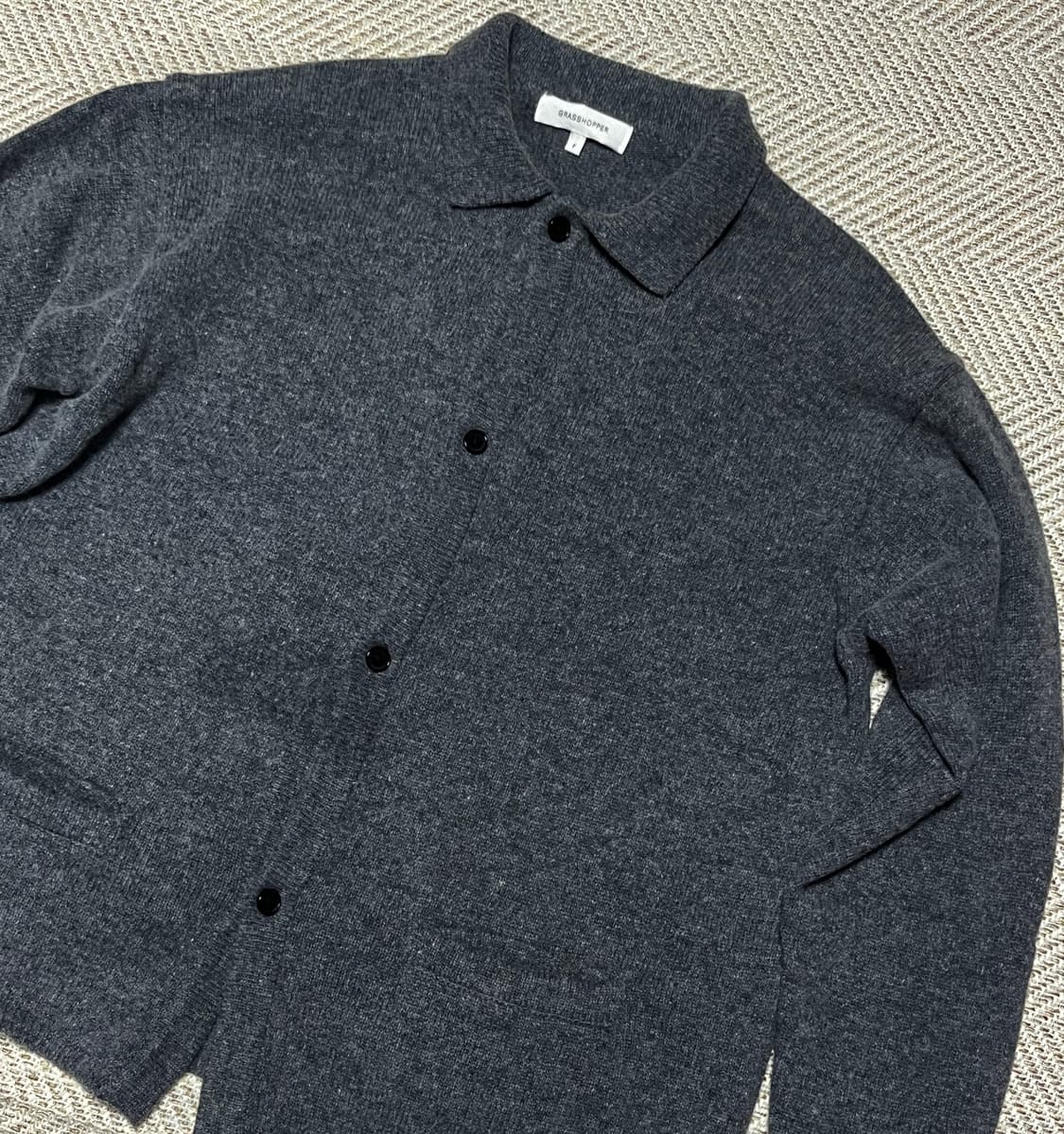 공용 그라스호퍼 크롭 카라넥 가디건 F 상품이미지6