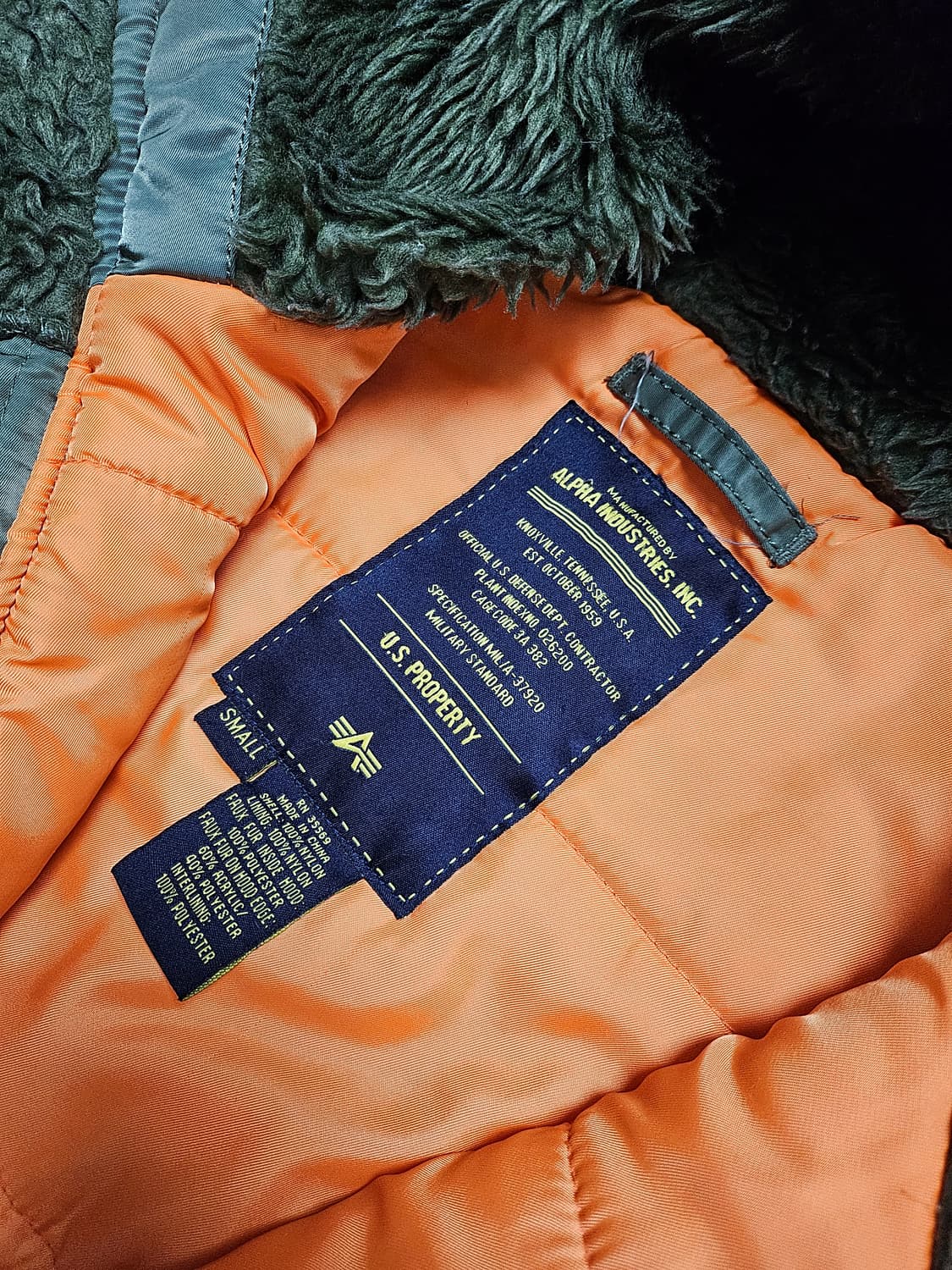 알파인더스트리 N3B 카키 항공 패딩  상품이미지6