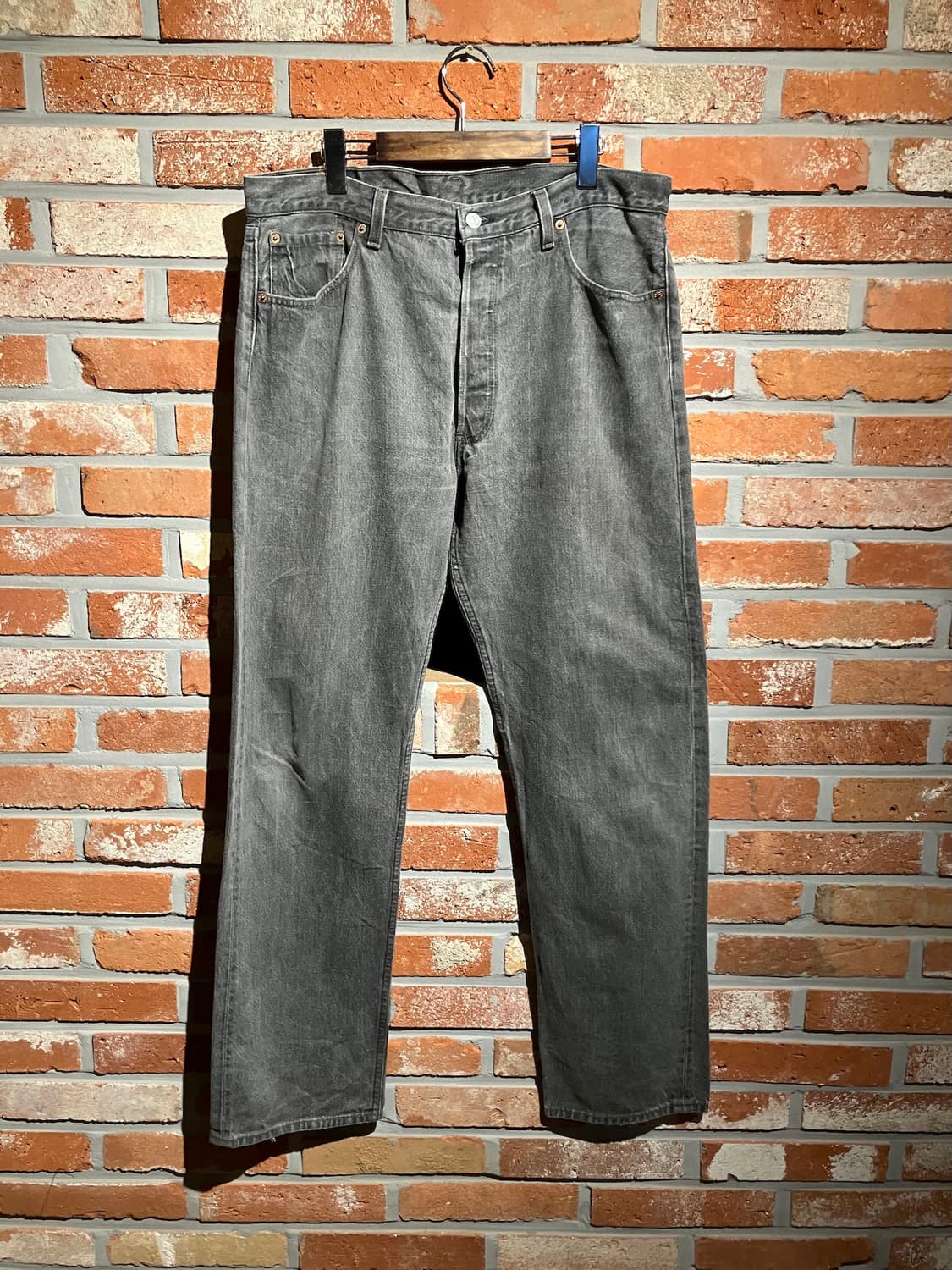 90s USA 빈티지 리바이스 501 블랙 데님 팬츠 상품이미지2