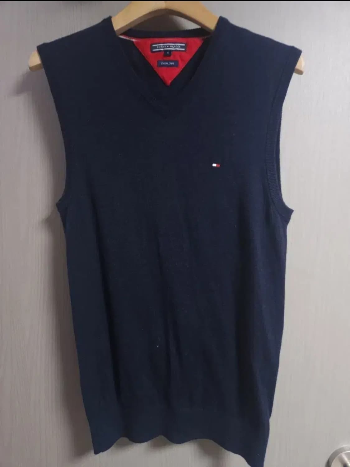 타미힐피거 얇은 니트조끼, S 상품이미지1