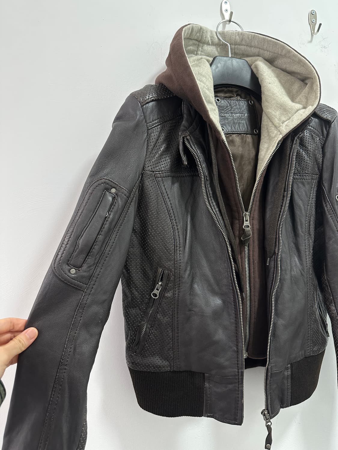 KORINTAGE lambskin hood layered jacket 상품이미지6