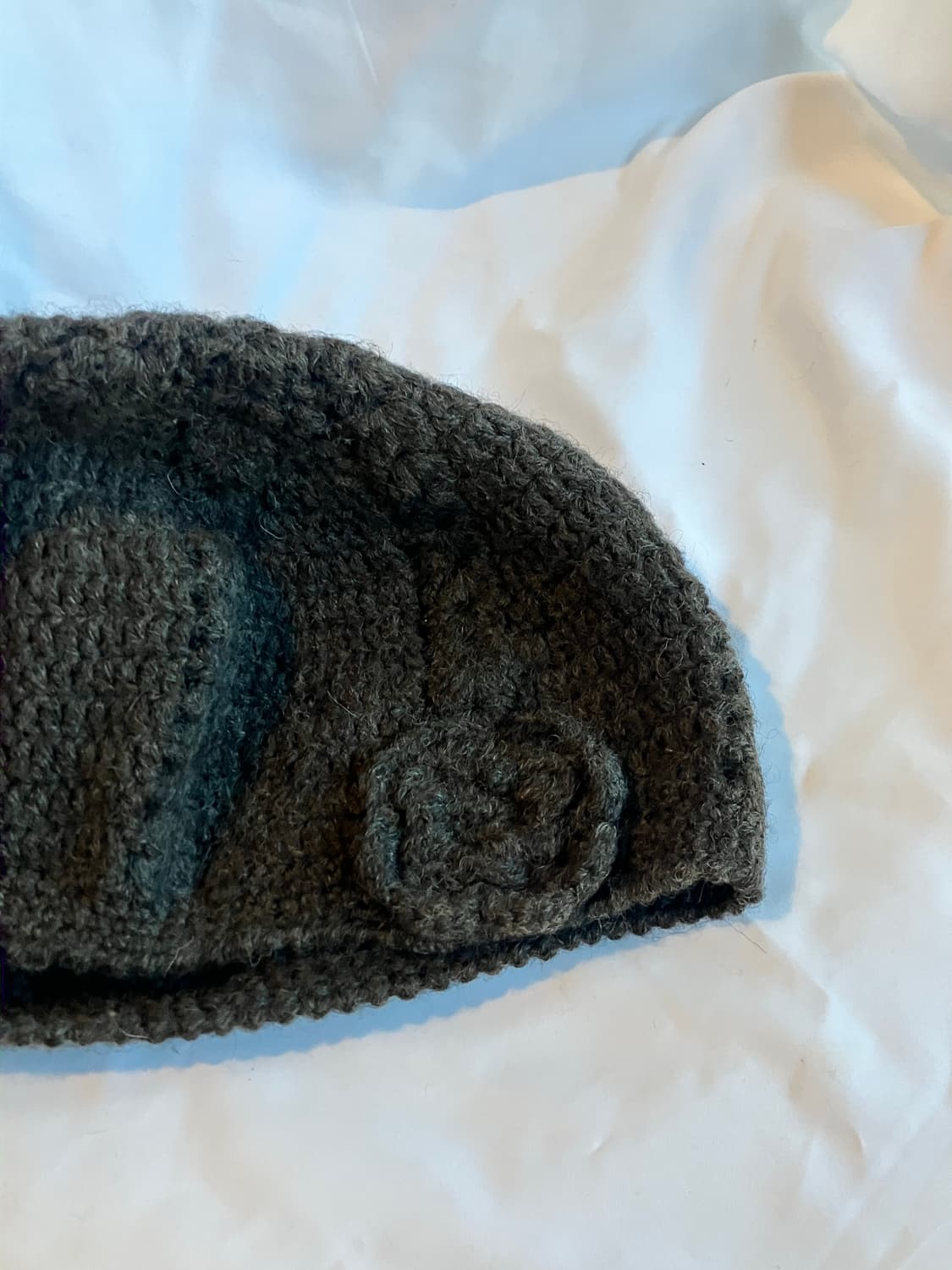 일본빈티지 하구미모리걸 코사지장미 핸드메이드 베레모혼방모자 상품이미지2