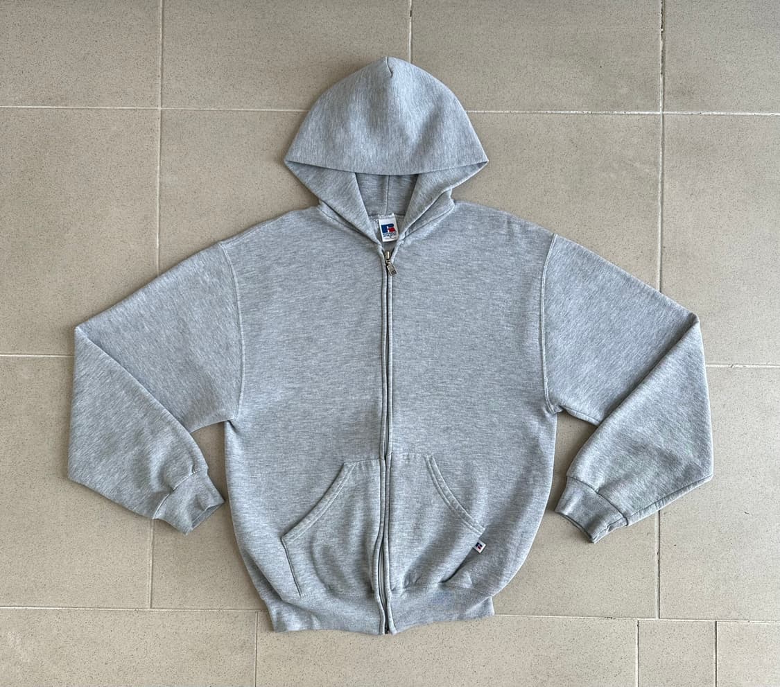 90s 빈티지 러셀 후드집업 그레이 M 상품이미지1