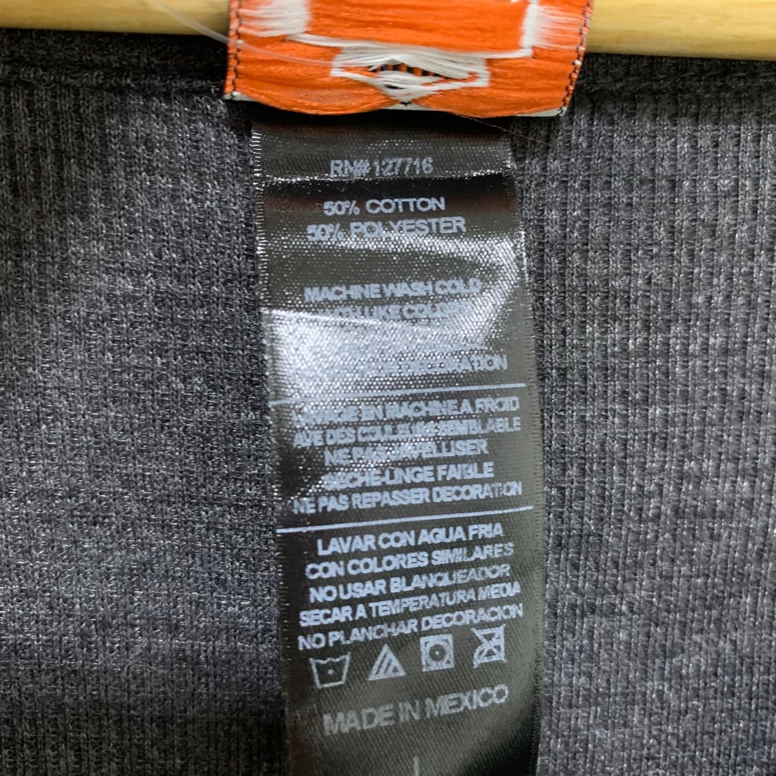 할리데이비슨 브이넥 스컬 프린팅 빈티지 롱슬리브 핸드워머 긴팔 티셔츠 상품이미지8