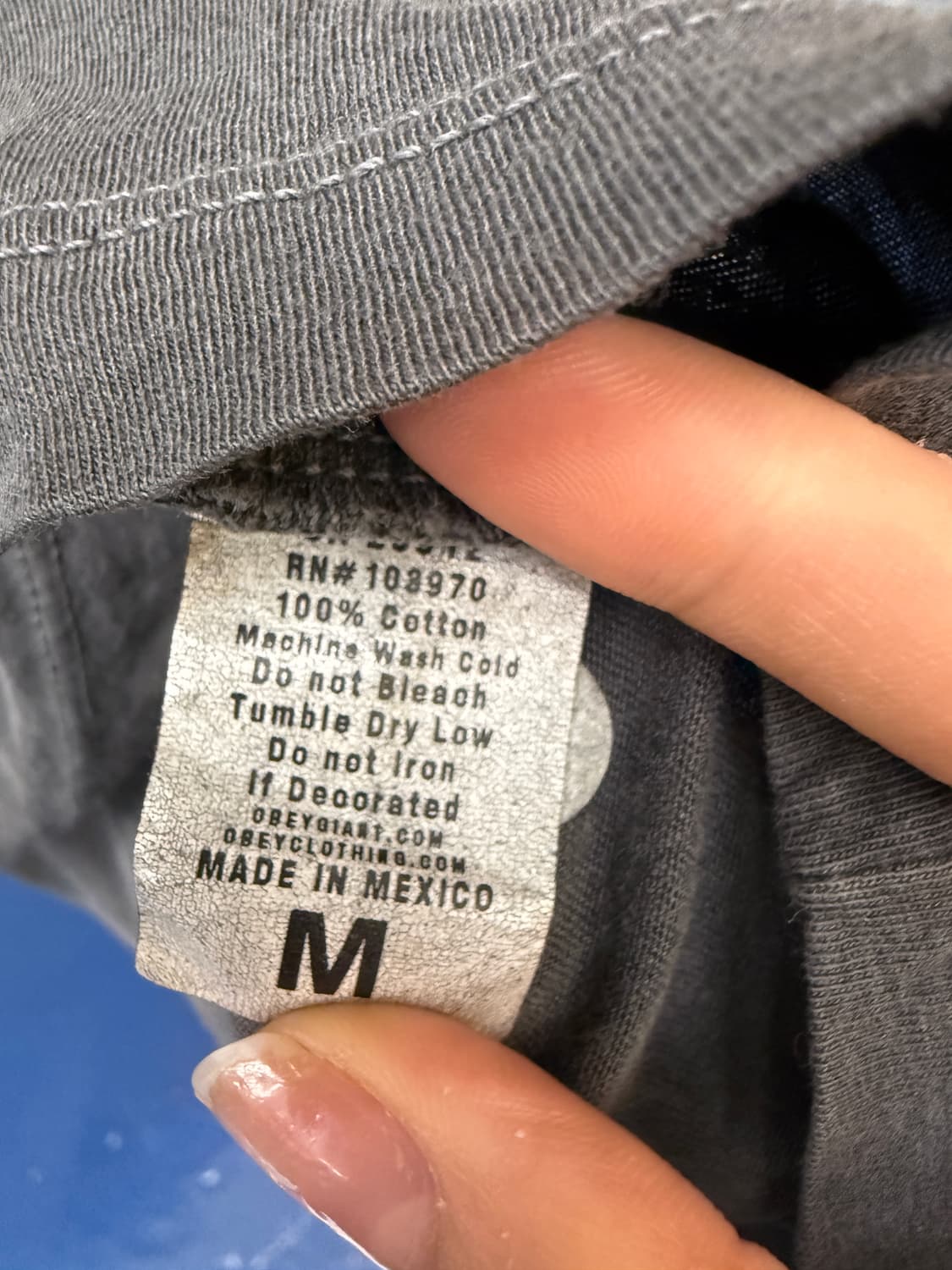 OBEY 오베이 해골 차콜 반팔티 상품이미지6