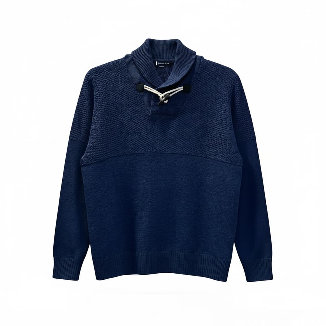 Aquascutum 아쿠아스큐텀 숄카라 울니트 와플텍스처 디테일 블루 상품이미지1