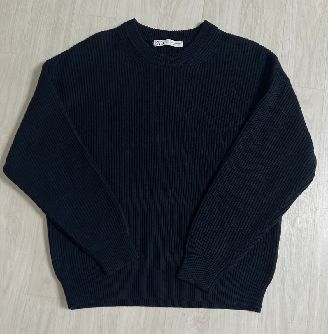 자라 ZARA - 하찌 베이직 라운드 니트 (네이비 s) 상품이미지1