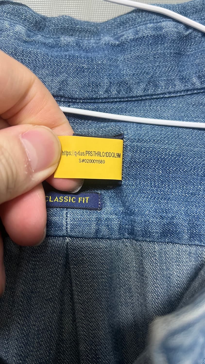 폴로 랄프로렌 샴브레이 데님 셔츠 xl  상품이미지6