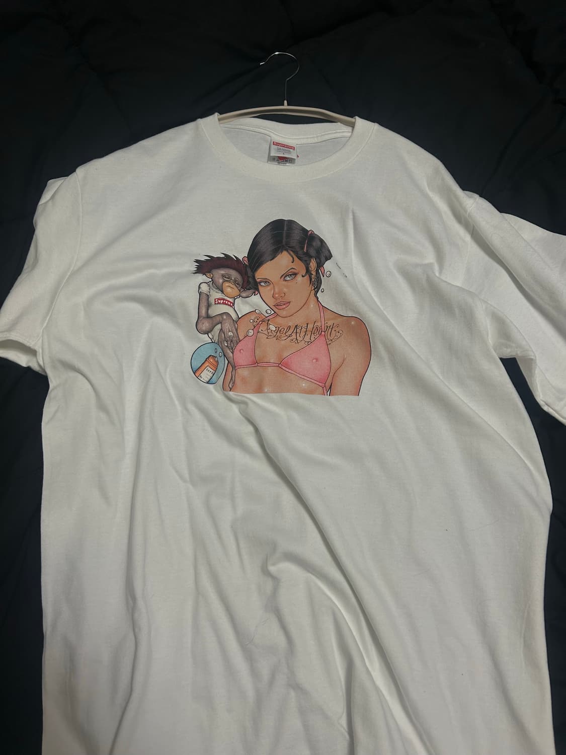 슈프림 여자마약원숭비키니쭈쭈 티셔츠 상품이미지1