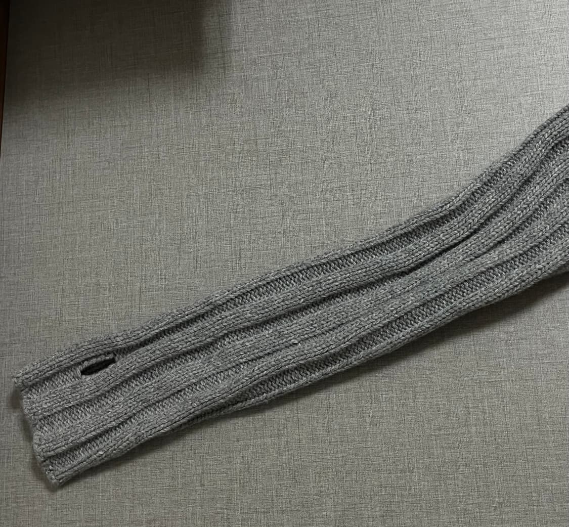 트리밍버드 하이넥 볼레로 니트 집업 그레이 상품이미지8