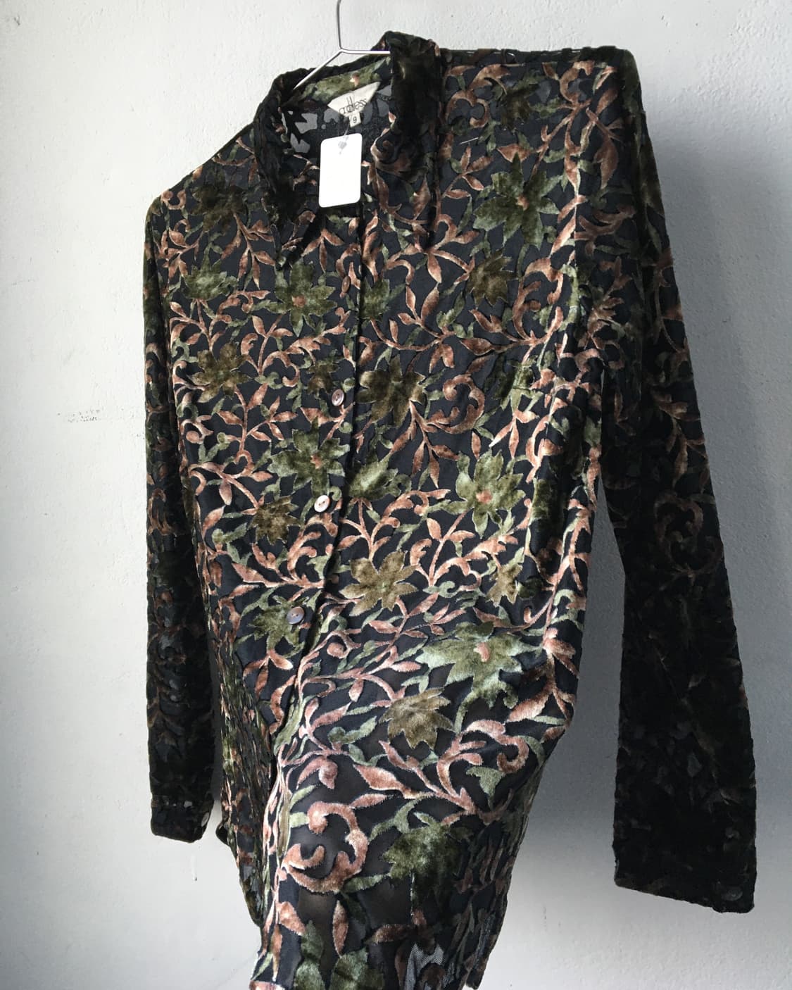Velvet pattern shirt 상품이미지5