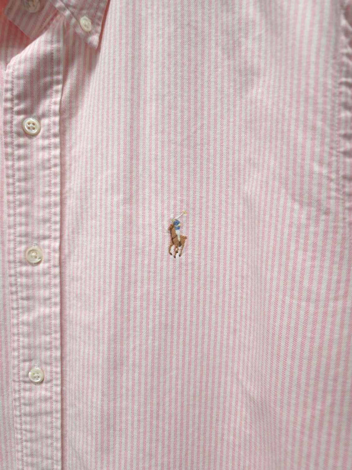 폴로 랄프로렌 00's 남성 핑크 스트라이프 옥스퍼드 셔츠(105) 상품이미지3