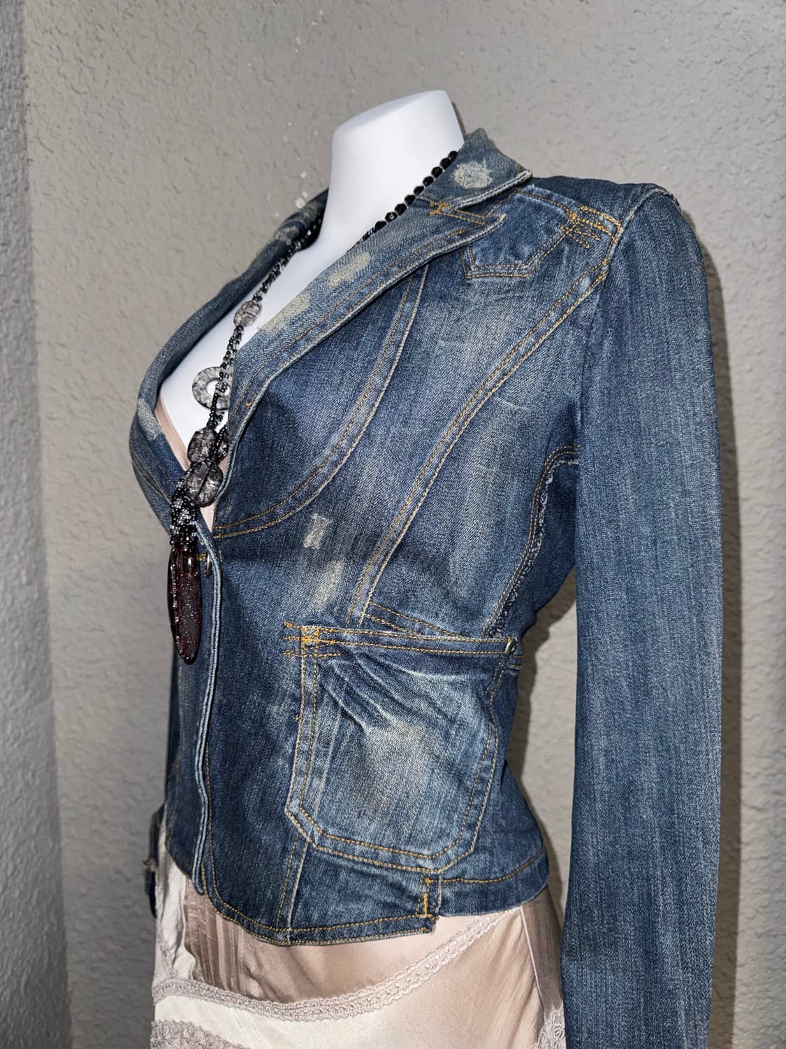 걸스 디테일 데님블레이저  상품이미지2