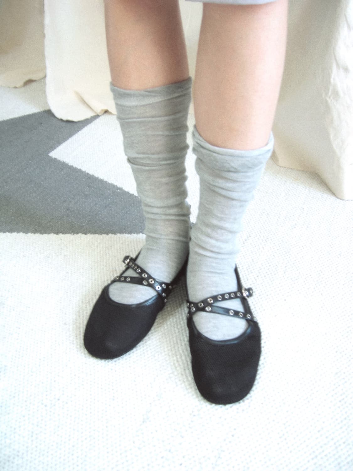 [Select] Mesh Eyelet Buckle Flats 상품이미지2