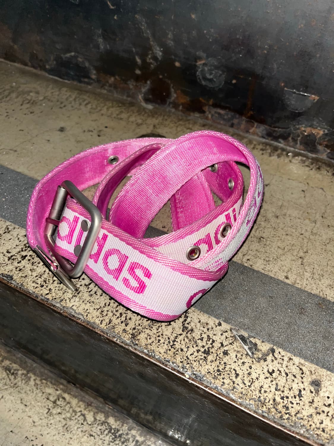 올드 아디다스 핑크 로고 벨트 상품이미지2