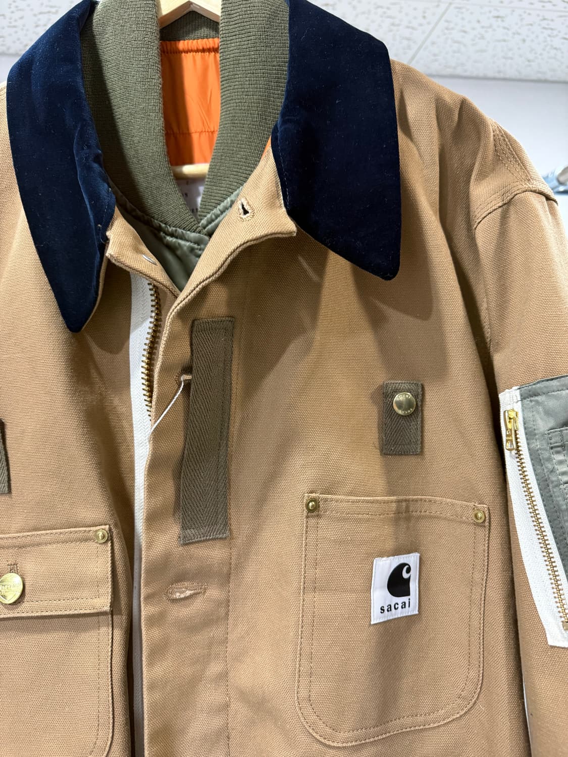 SACAI × CARHARTT WIP — 캔버스 MA-1 자켓 미시간 상품이미지8
