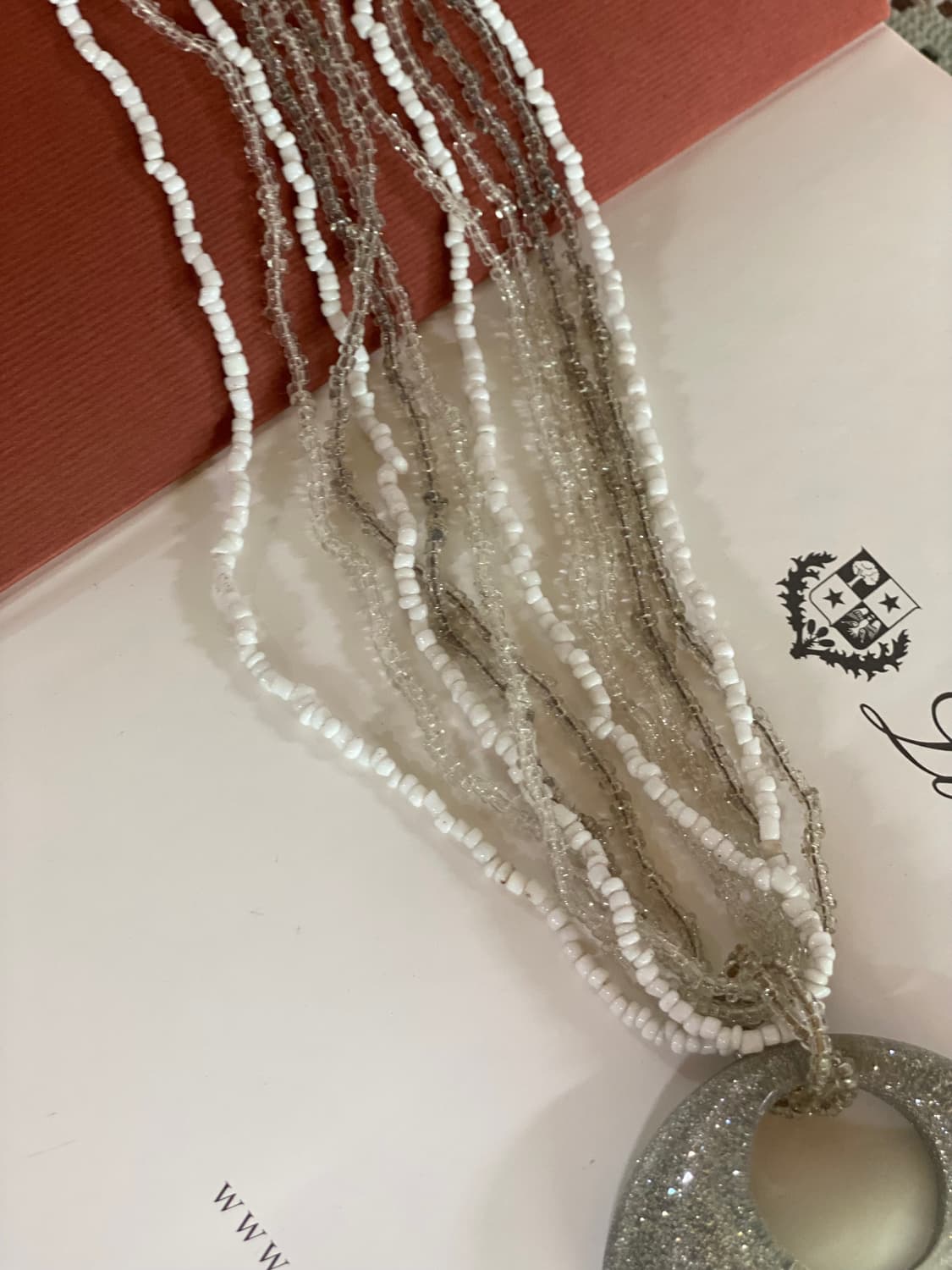 글리터 원형 실버 비즈 목걸이 페어리 키치 상품이미지5