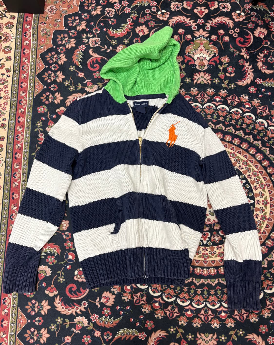 POLO 폴로 랄프로렌 스트라이트 니트 후드집업 상품이미지2