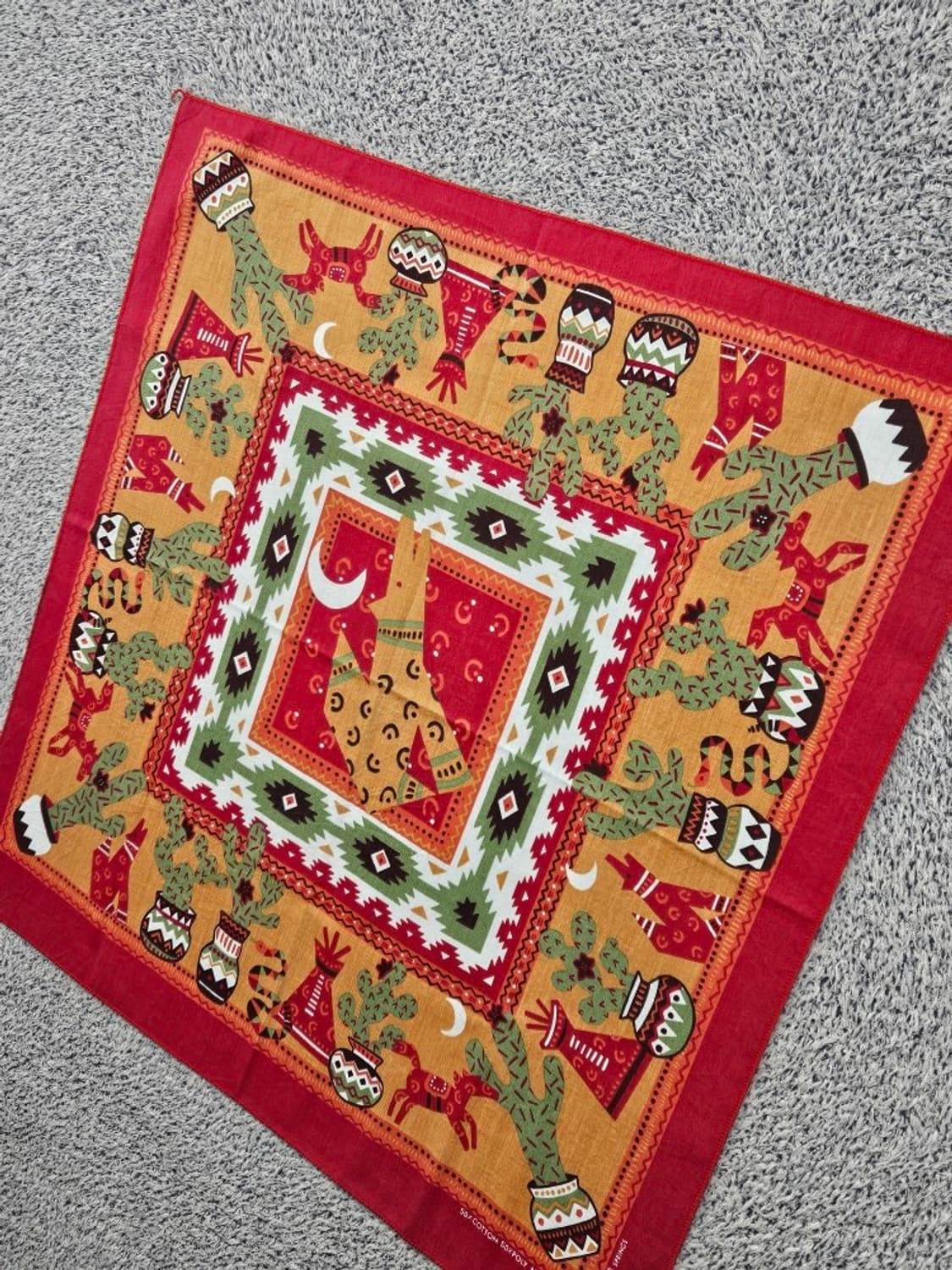 USA 아즈텍 나바호 선인장 반다나 ( 52X52 ) / 11718 상품이미지4