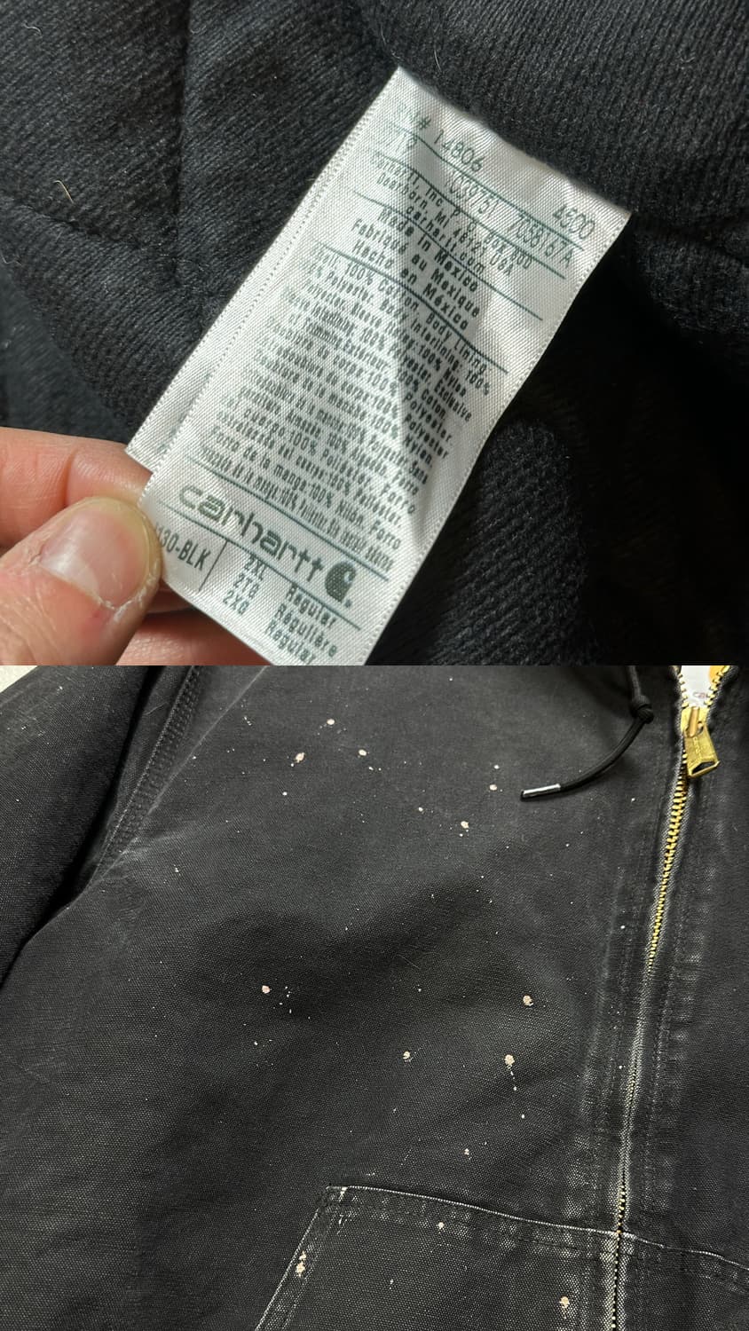 OG 칼하트 J130 BLK 액티브 자켓 칼하트 후드 자켓 상품이미지9