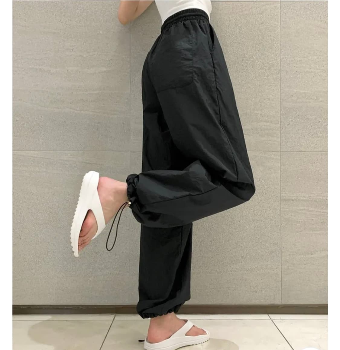 화이트 밴딩팬츠 상품이미지3