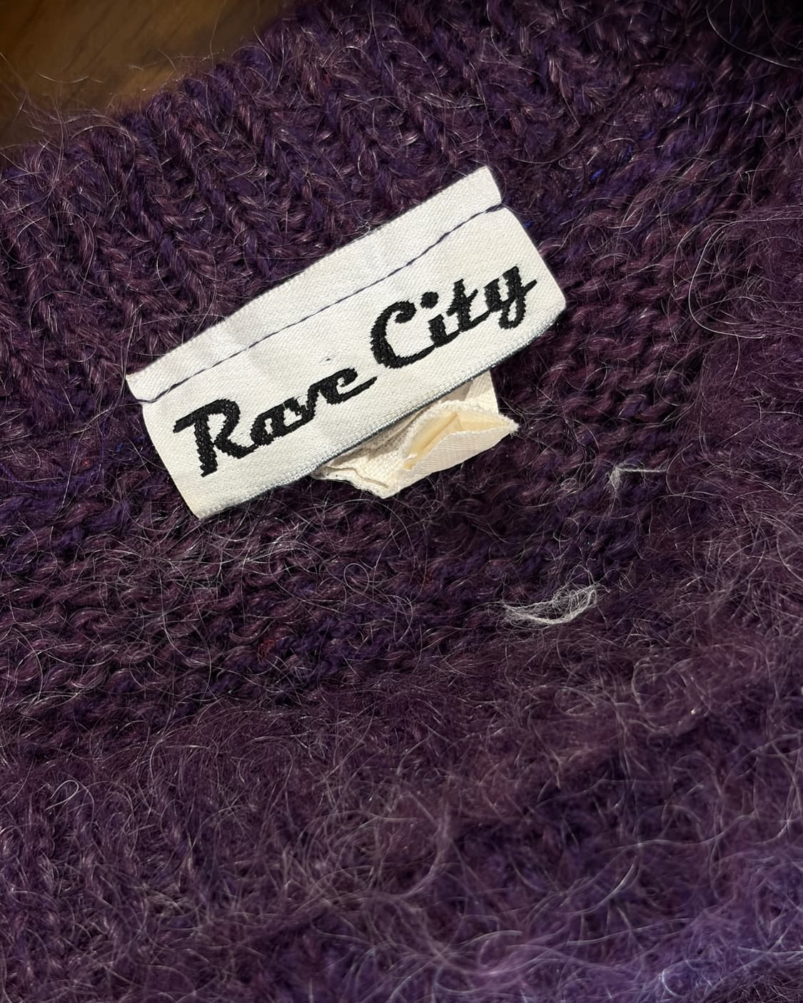 Rare City Purple Mohair Cropped Knit Top 상품이미지5